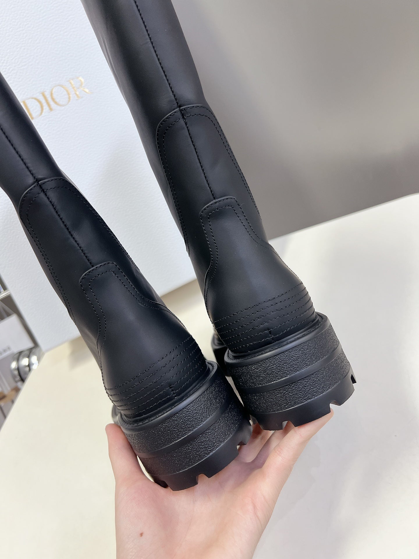 迪D家-2024長型套腳靴 黑色