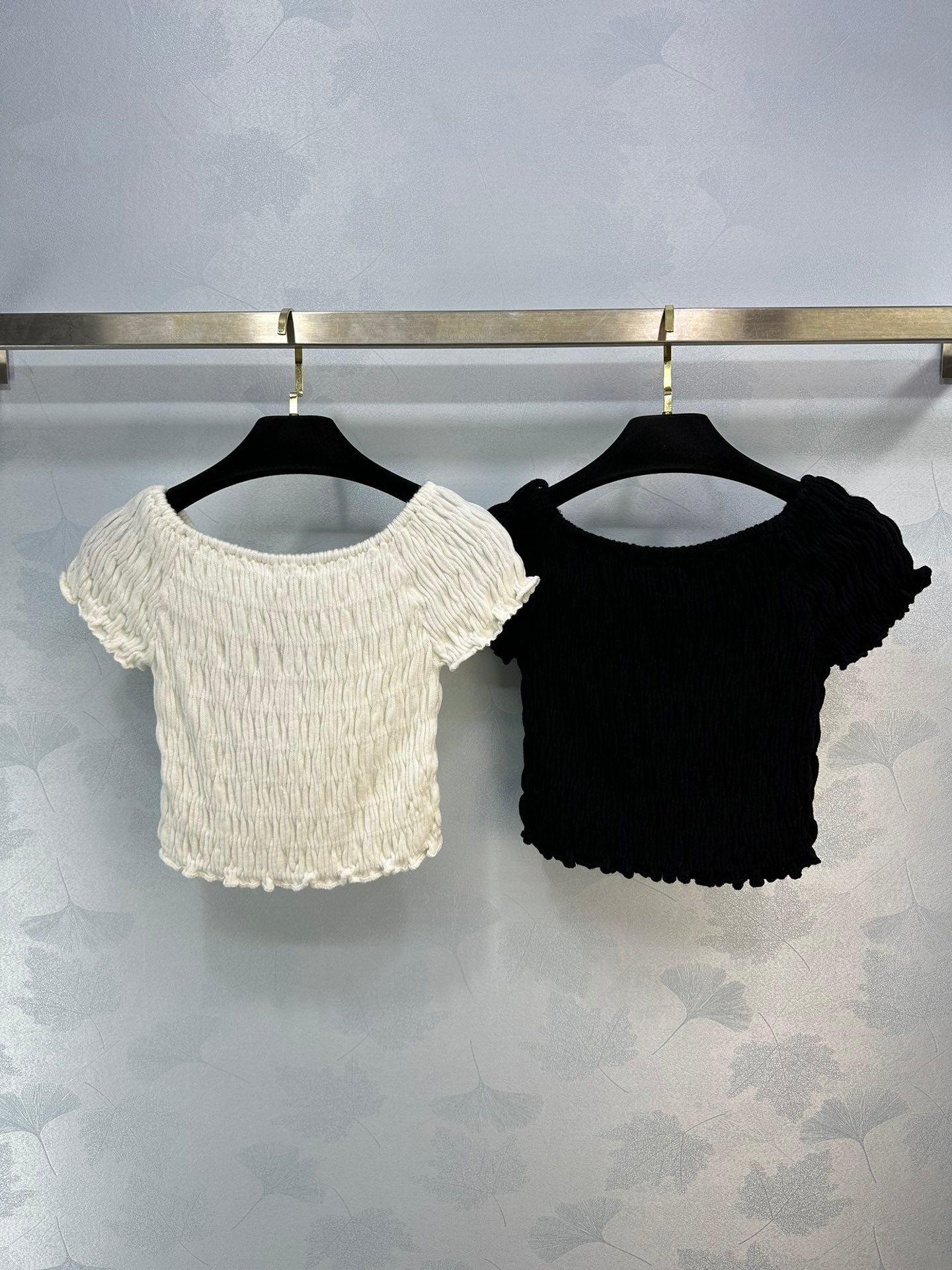賽C家-2404 24ss春夏新品一字肩針織衫 兩色