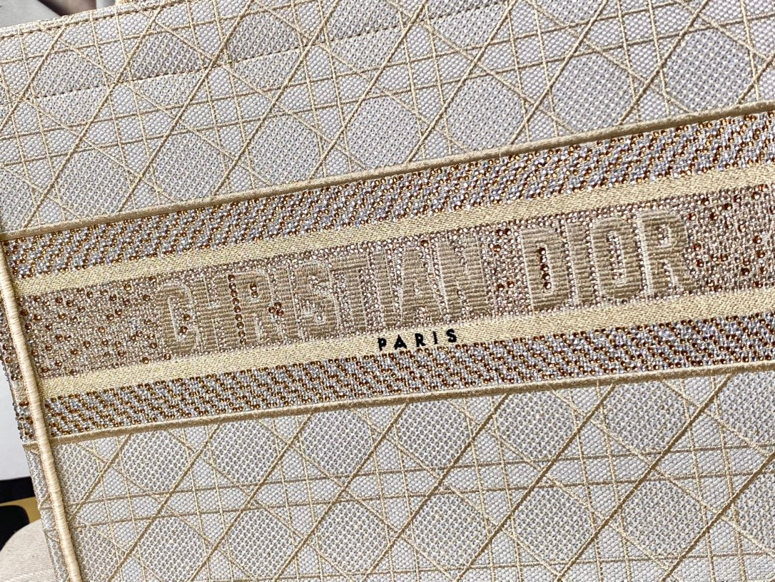 迪D家-BookTote 刺繡手袋 金絲燙鑽 37x30x16cm