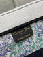 迪D家-Book Tote 2023春夏系列 浪漫花刺繡藍色 中號