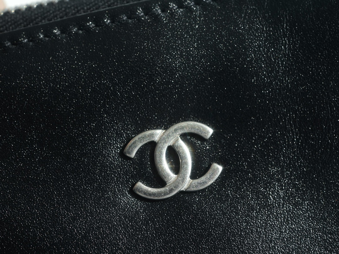 小香家-Chanel 22號手袋 橫版 黑銀色
