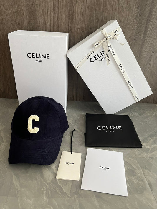 熱銷款 賽C家-燈芯絨大C字母棒球帽 藍色