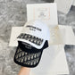 迪D家-2024早春新款重工刺繡棒球帽 黑色