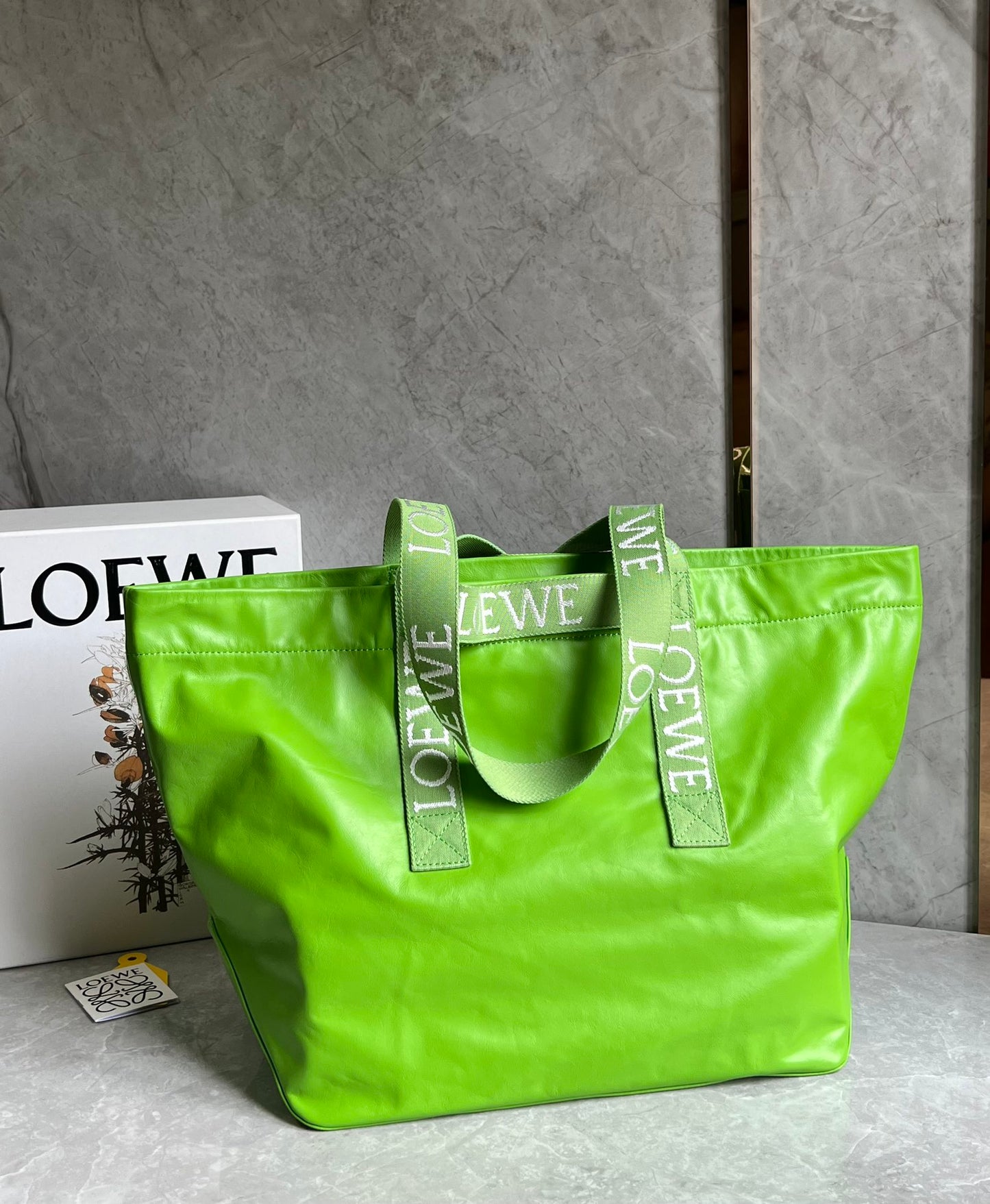 羅L威-Fold shopper 最新秀款購物袋 亮綠色
