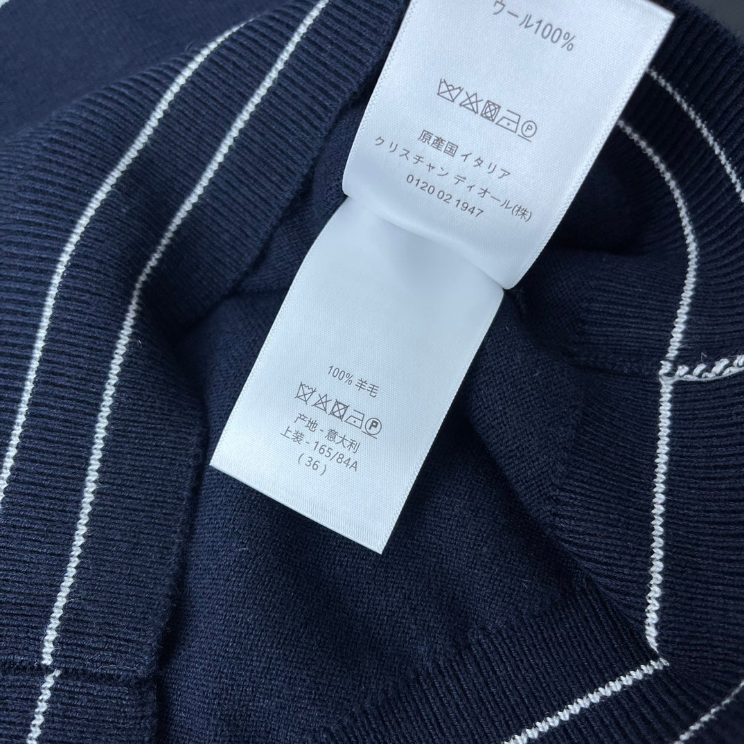 迪D家-2403 24新品上架字母針織背心 藍色