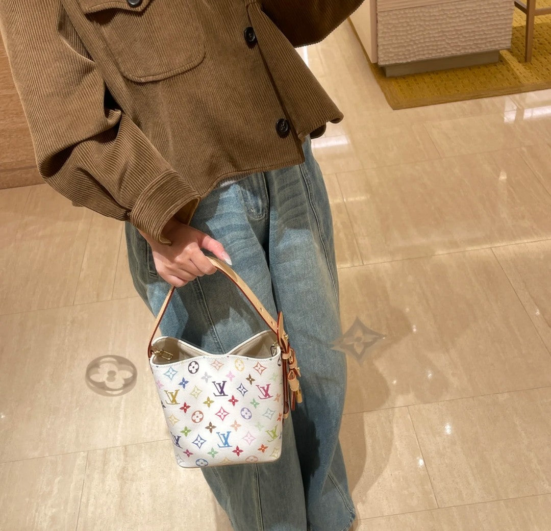 路L家-ALL IN BB 皮革手袋蝴蝶結 白色