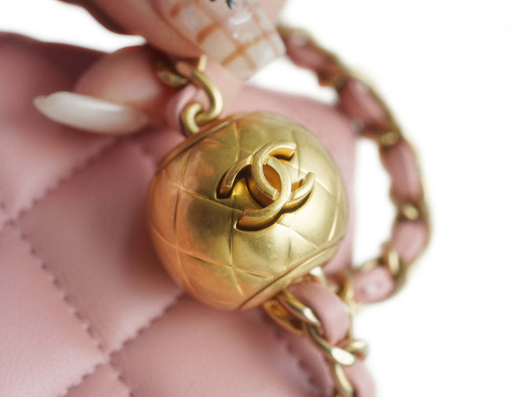 小香家_Chanel 23k 金球方胖子 粉色