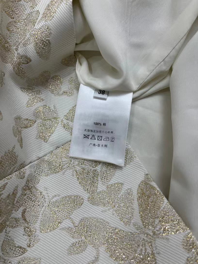 迪D家-2403 24SS夏季新款無袖圓領連身裙 白色