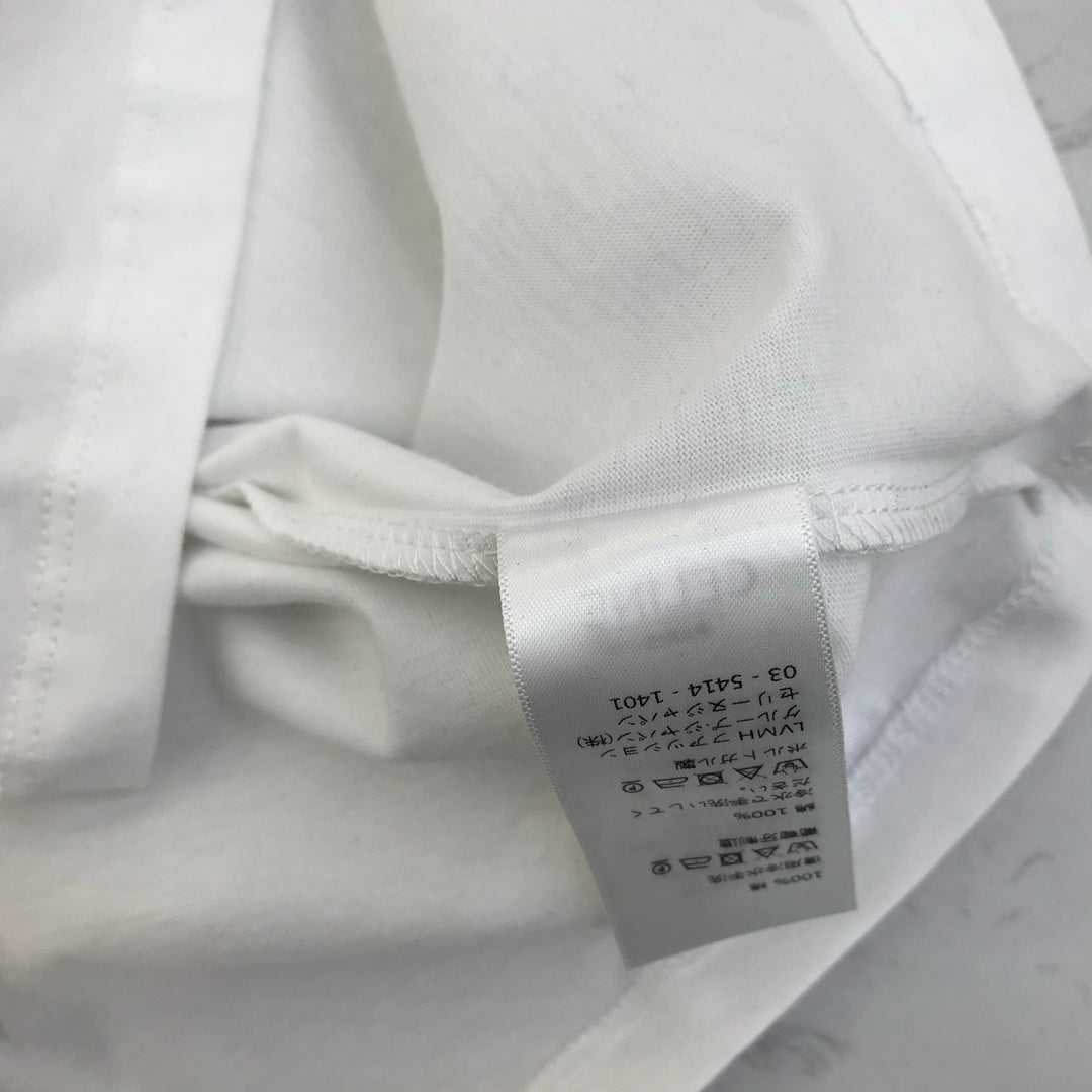 賽C家-2404 紗布愛心手珠釘鑽logo圓領短袖T 兩色