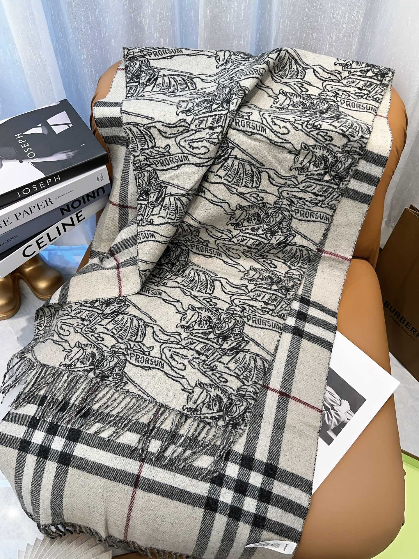巴B家-2024馬術騎士雙面披肩 210*50