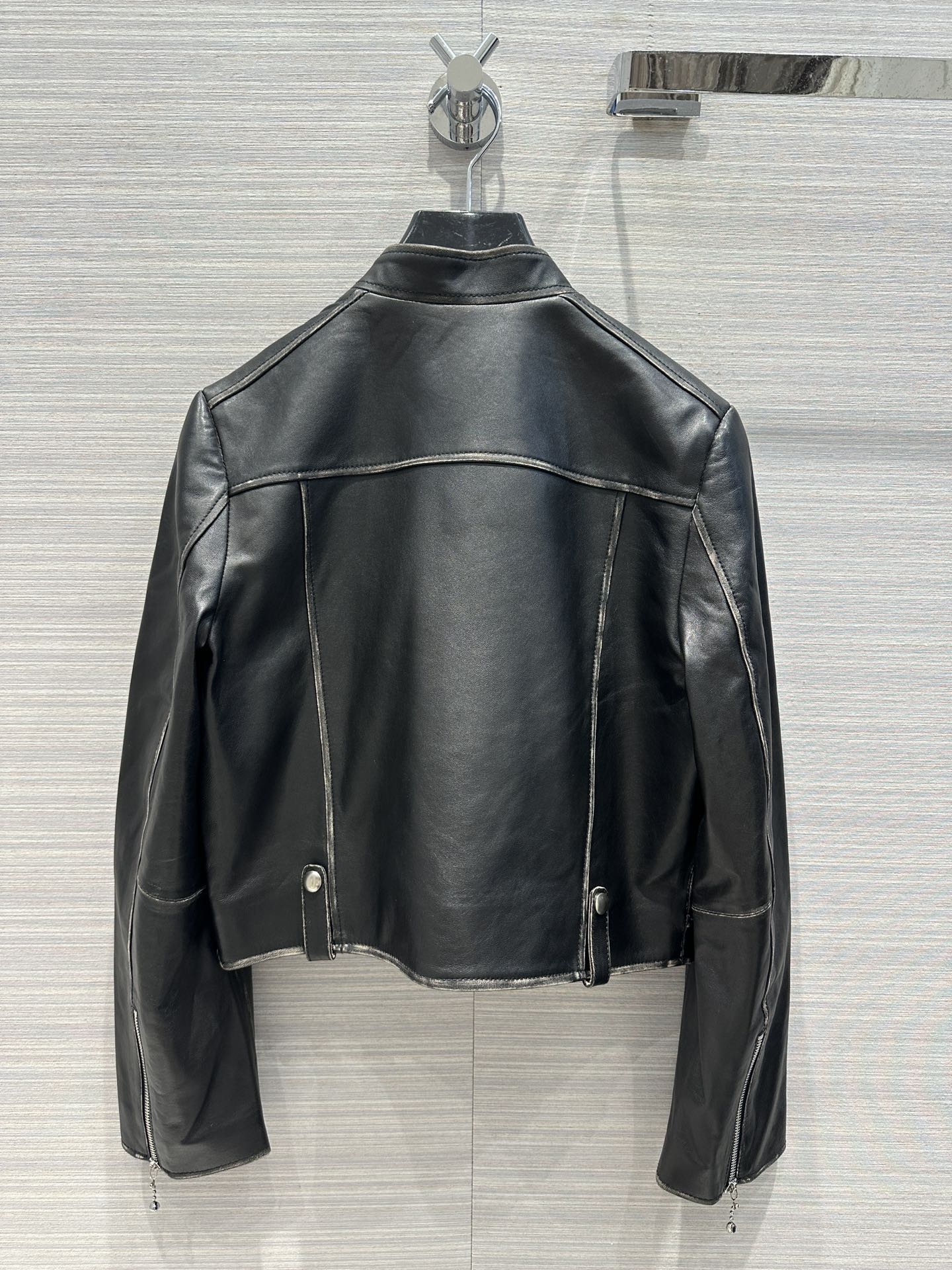 賽C家-2403 24春夏新品立領機車皮衣