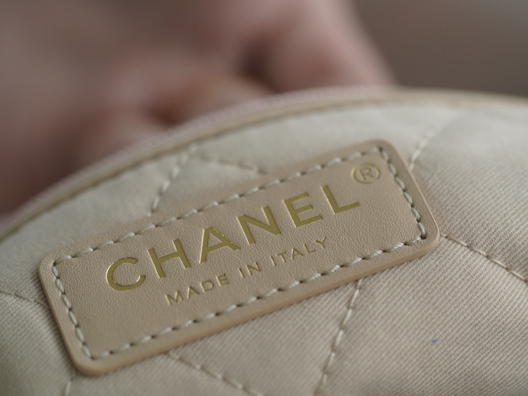 小香家-Chanel 22號手袋 白金色中號