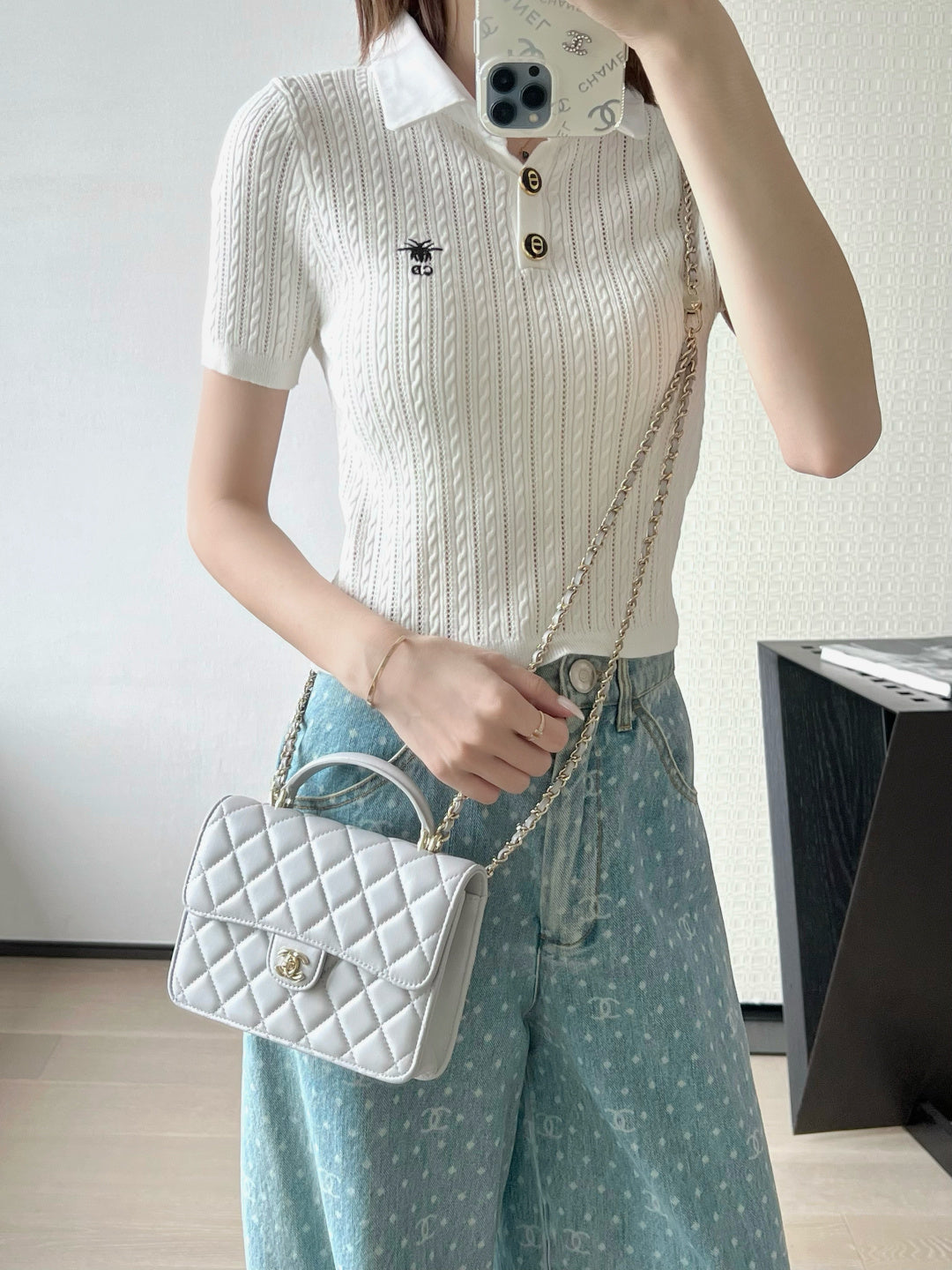小香家- 𝟮𝟱𝗣 春夏多功能𝗆𝗂𝗇𝗂背包-淡灰色 金扣