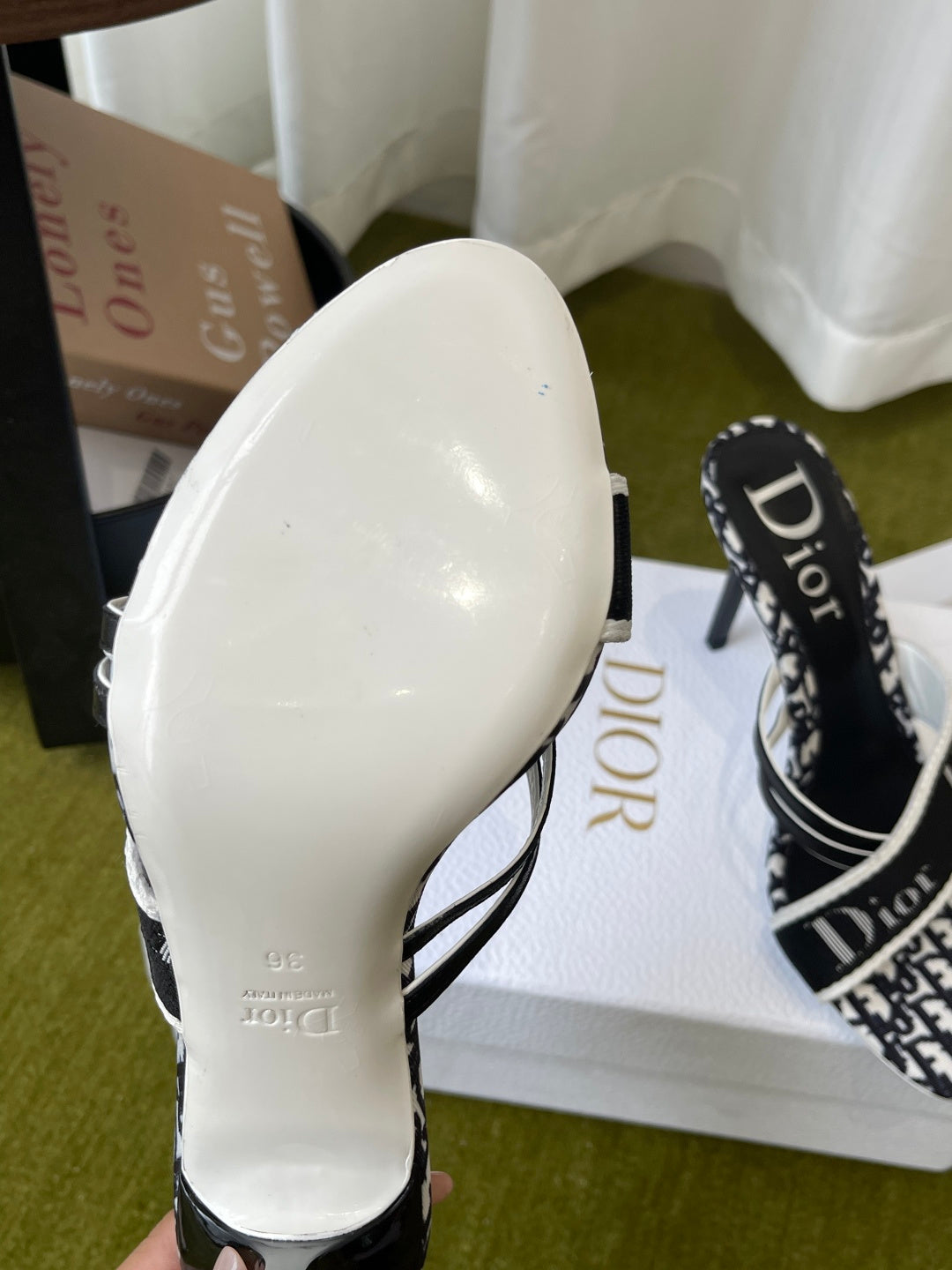 迪D家-26夏季中古高跟拖鞋 黑色