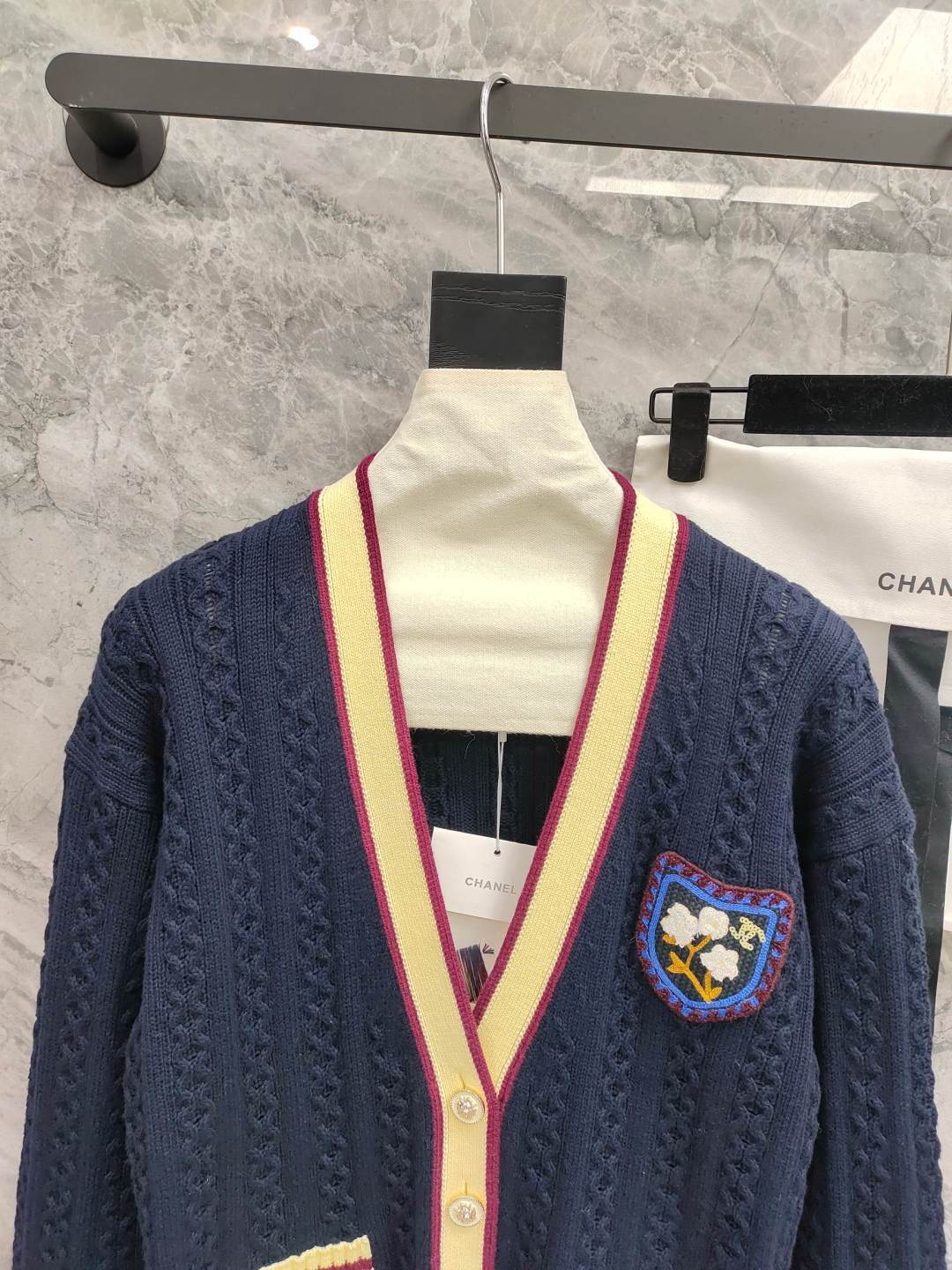 小香家-學院風開襟衫 藍色