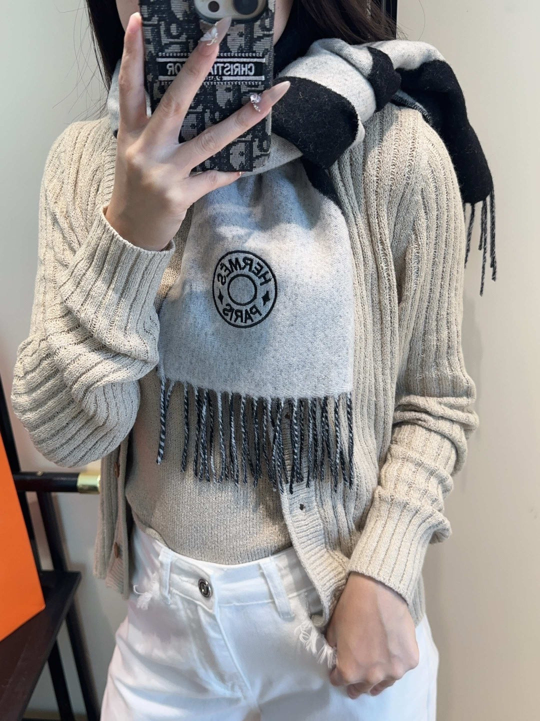 小愛款-雙邊配色 刺繡logo 35x 190cm