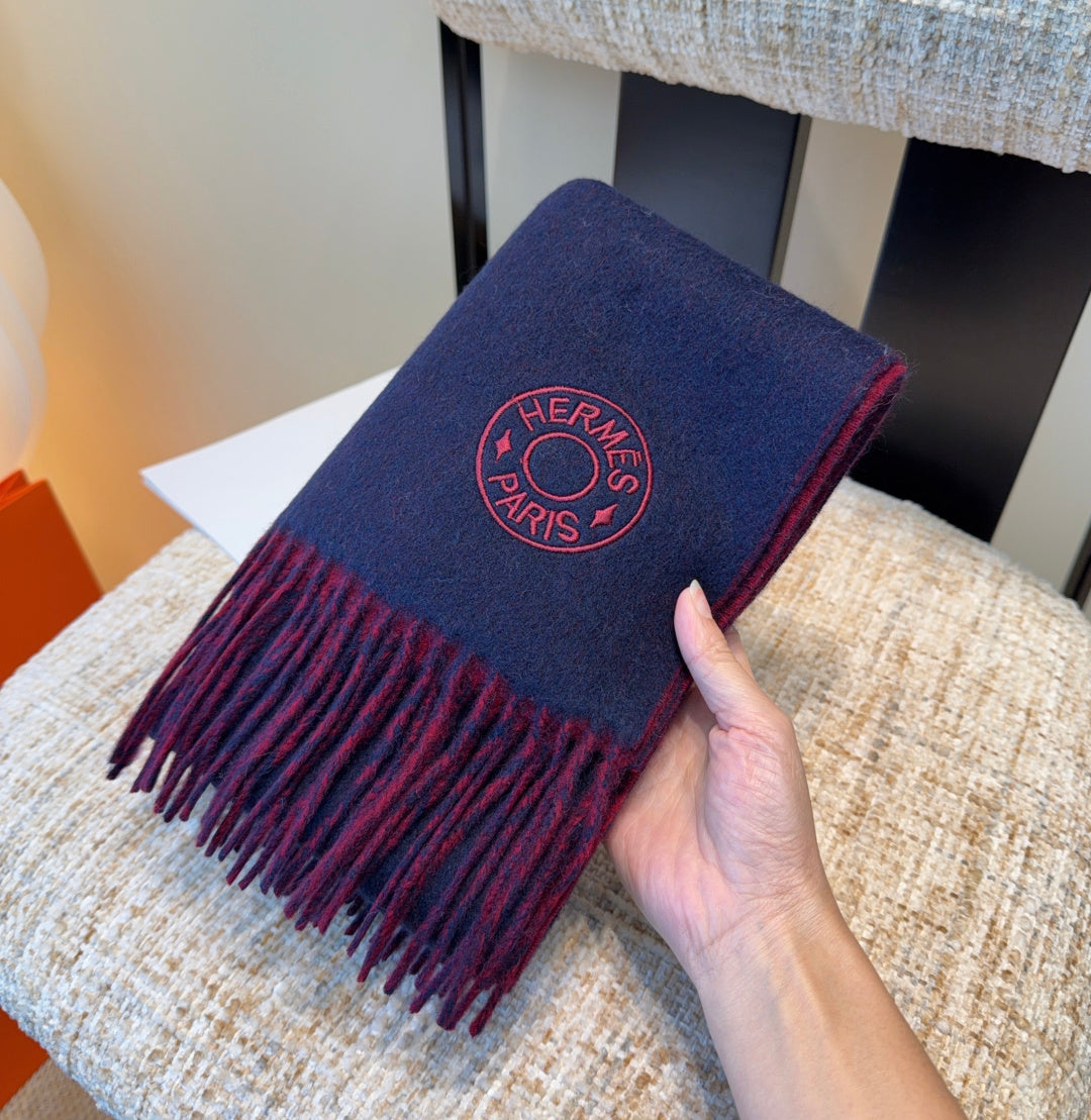 小愛款-雙邊配色刺繡logo 35x 190cm