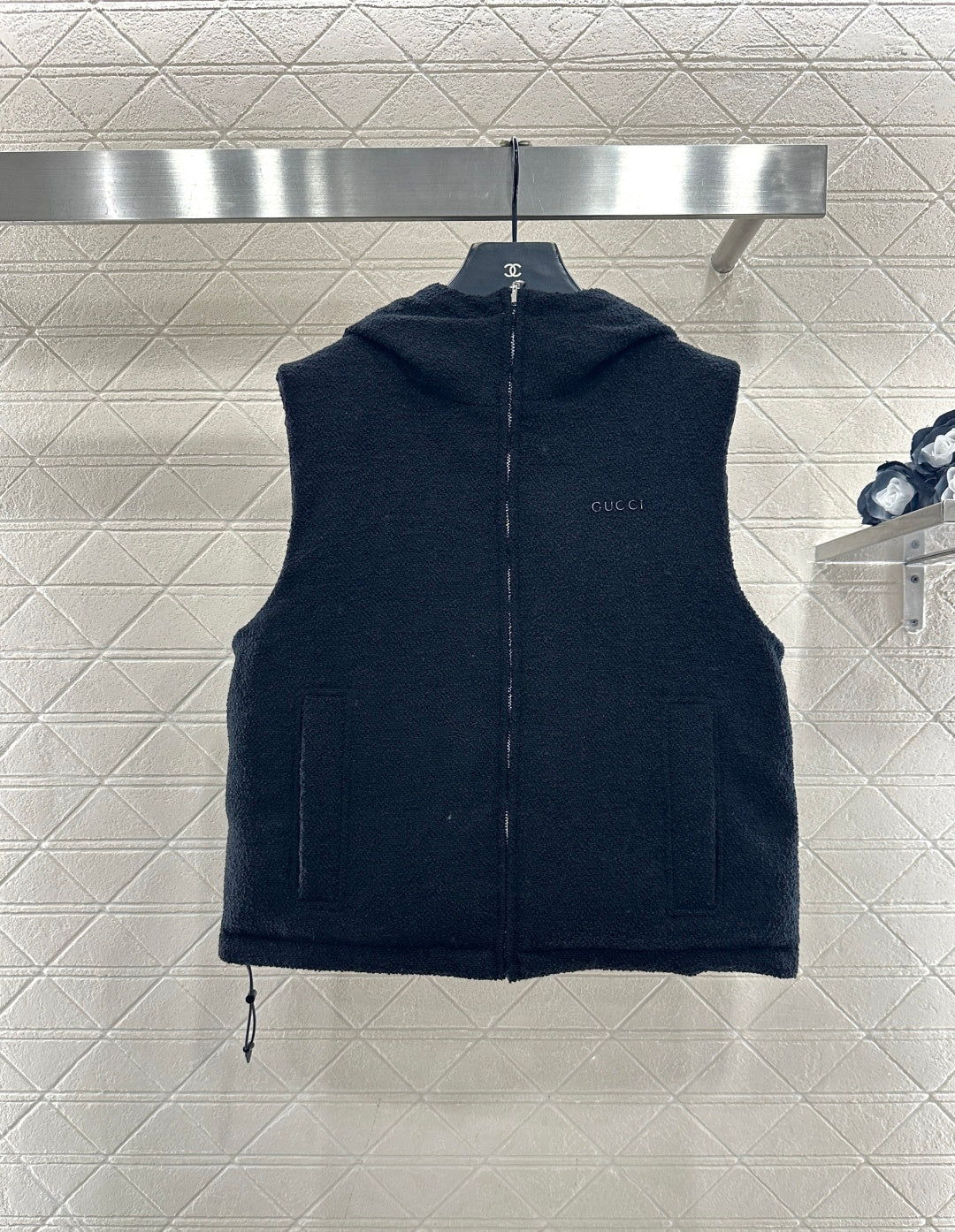 古G家-25兩面穿羊毛呢絨提花棉服馬甲