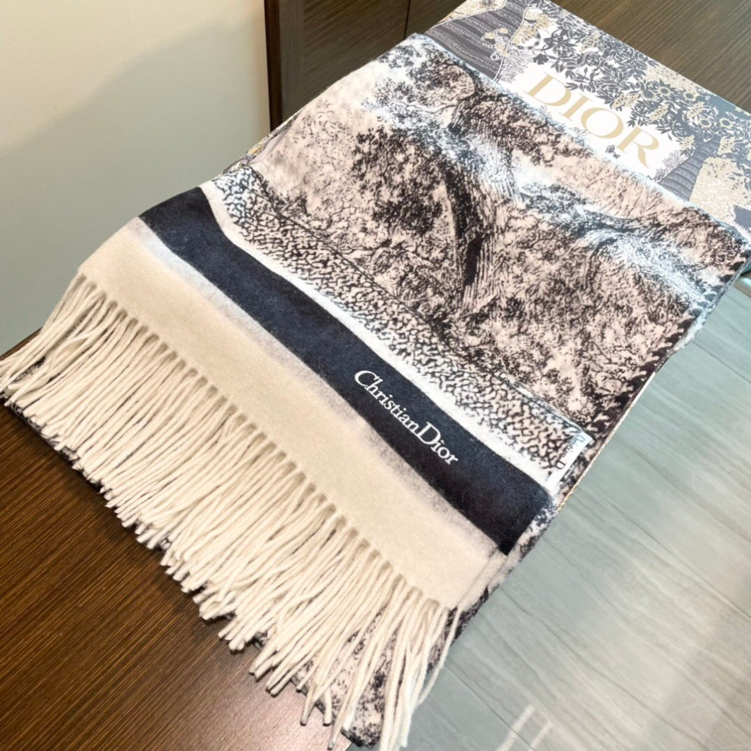 迪D家-動物元素流蘇長巾 70×200CM