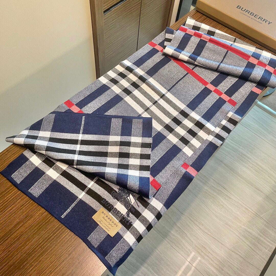 巴B家-羊絨針織圍巾 30*180cm 男款
