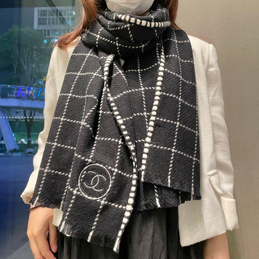 小香家-格紋圍巾披肩 35*200cm