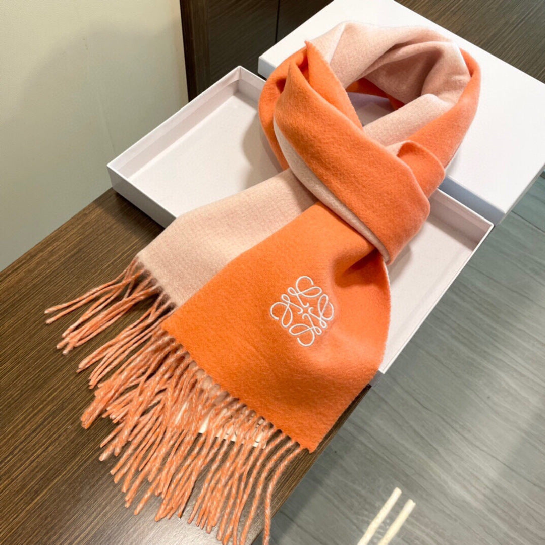 羅L家-雙面羊絨圍巾 32*180