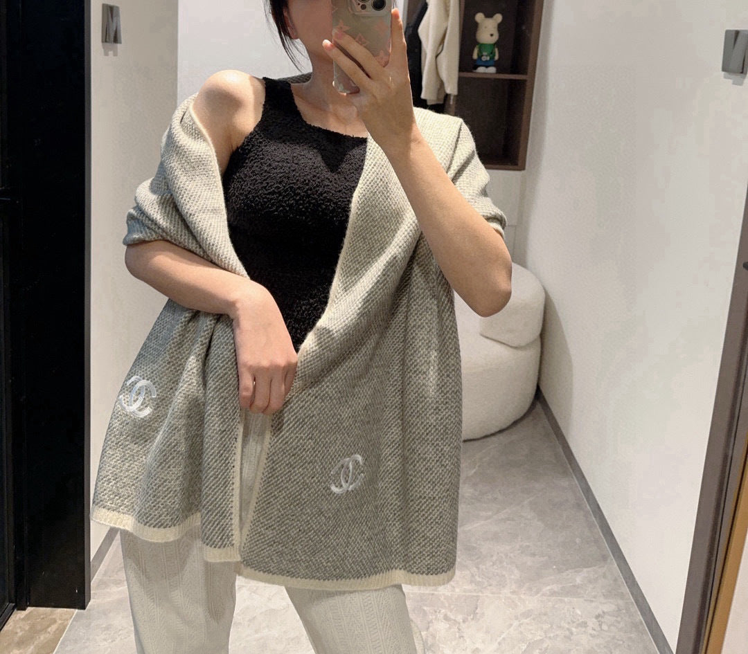 小香家-經典菱格紋 羊毛羊絨 70*180cm