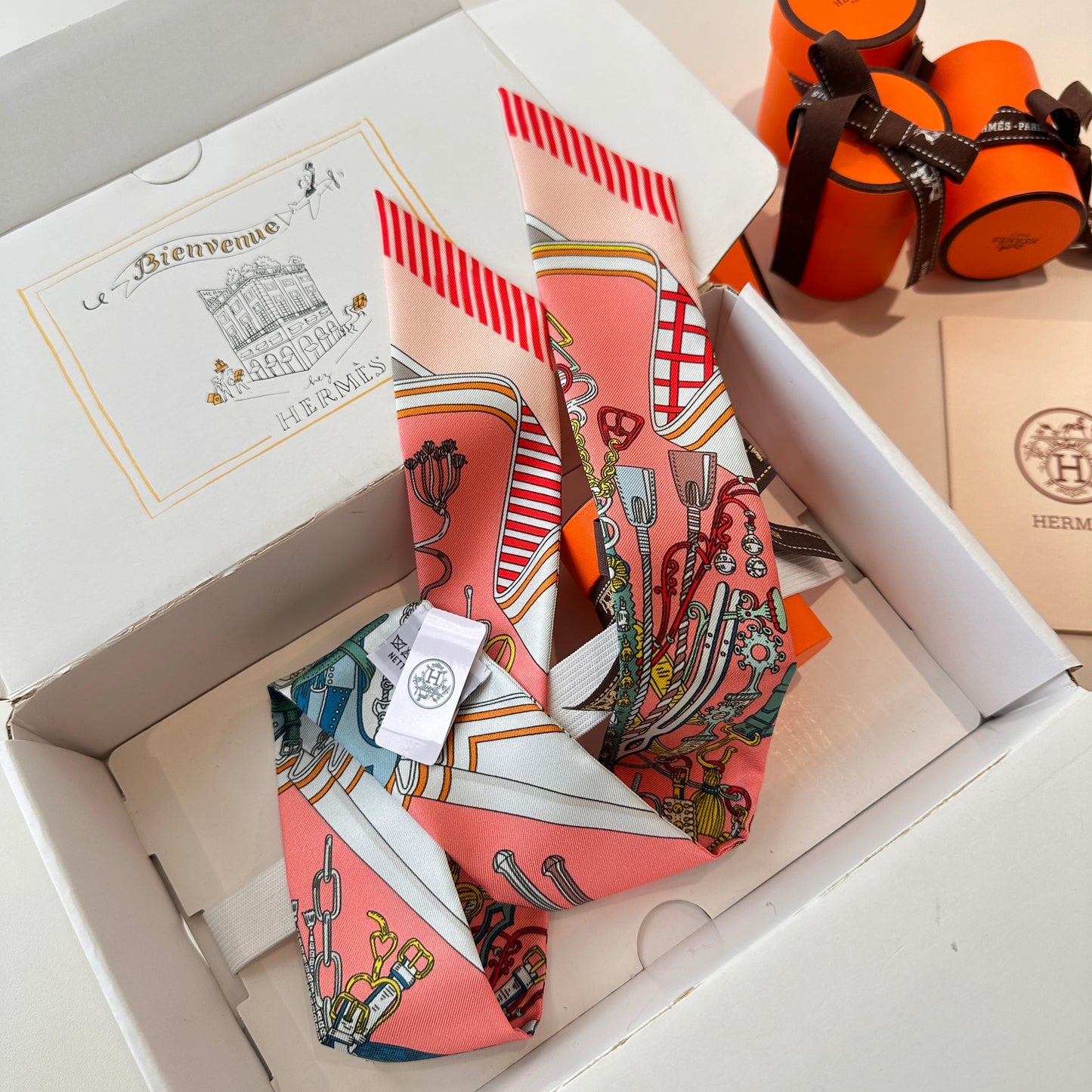 小愛款-鞍具花束Twilly 真絲緞帶 5 x 86.5厘米