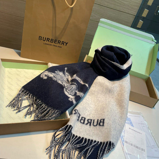 巴B家-雙面拼色羊絨 40*180