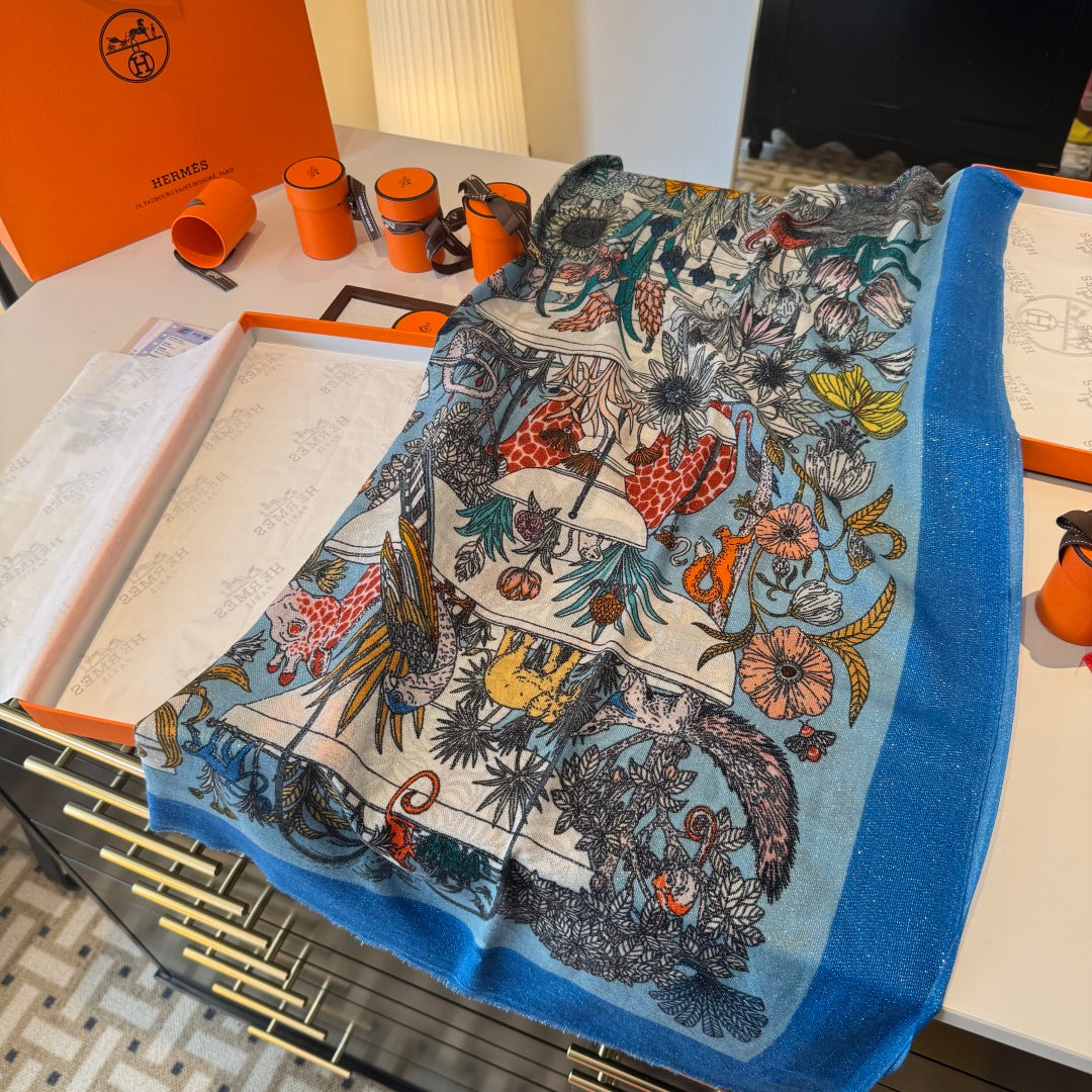 小愛款-銀絲羊絨長巾 110*200cm