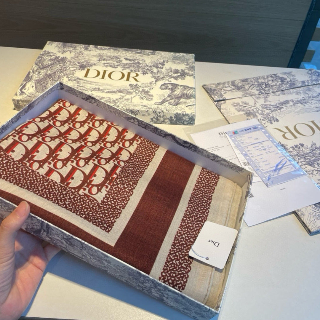 迪D家-雙面異色 羊絨方巾 140cm*140cm
