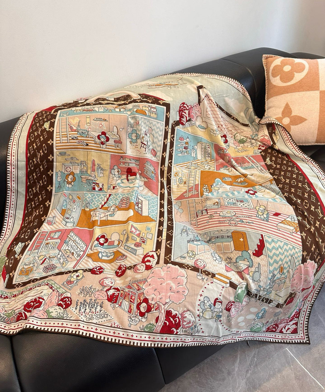 路L家-真絲雙面同色 140X140cm 70%羊絨30%