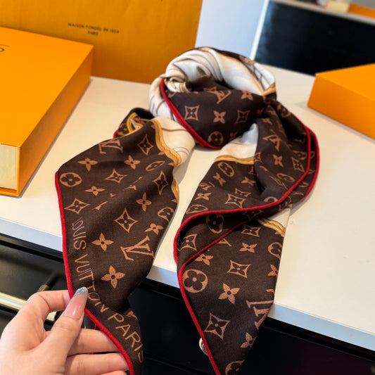 路L家-Monogram Infinity方巾 135×135cm-30真絲70羊絨