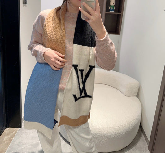 路L家-多樣針織 175*30公分100% 羊絨