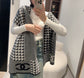 小香家-千鳥格羊絨圍巾 38*190