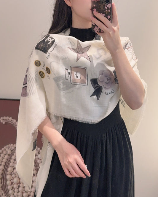 小香家-雙面同色羊絨方巾 140*140cm