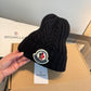 Moncler-新款羊毛線帽-黑色