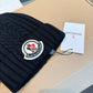Moncler-新款羊毛線帽-黑色