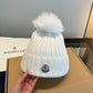 Moncler-新款羊毛線帽-白色