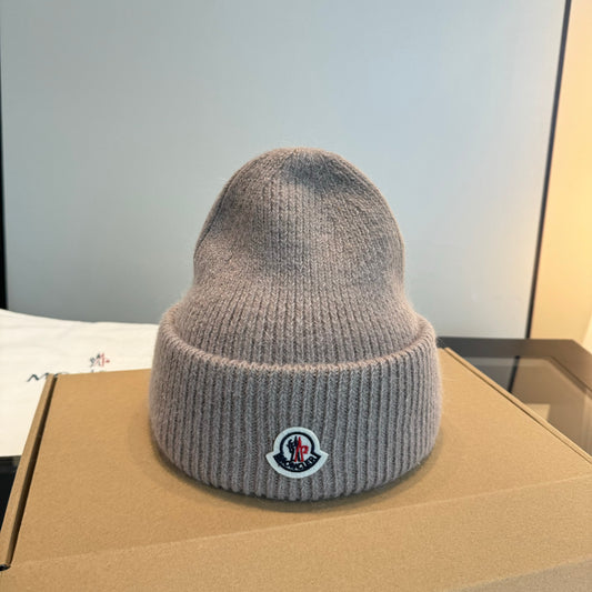 Moncler-新款毛線帽-灰色