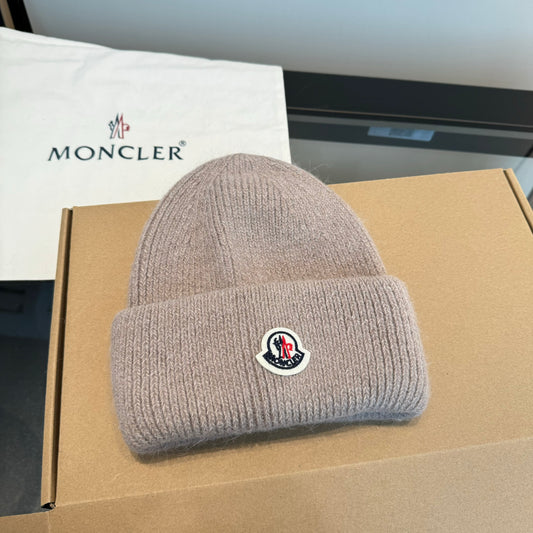 Moncler-新款毛線帽-灰色