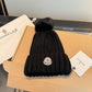 Moncler-新款毛線帽 跑量款-黑色