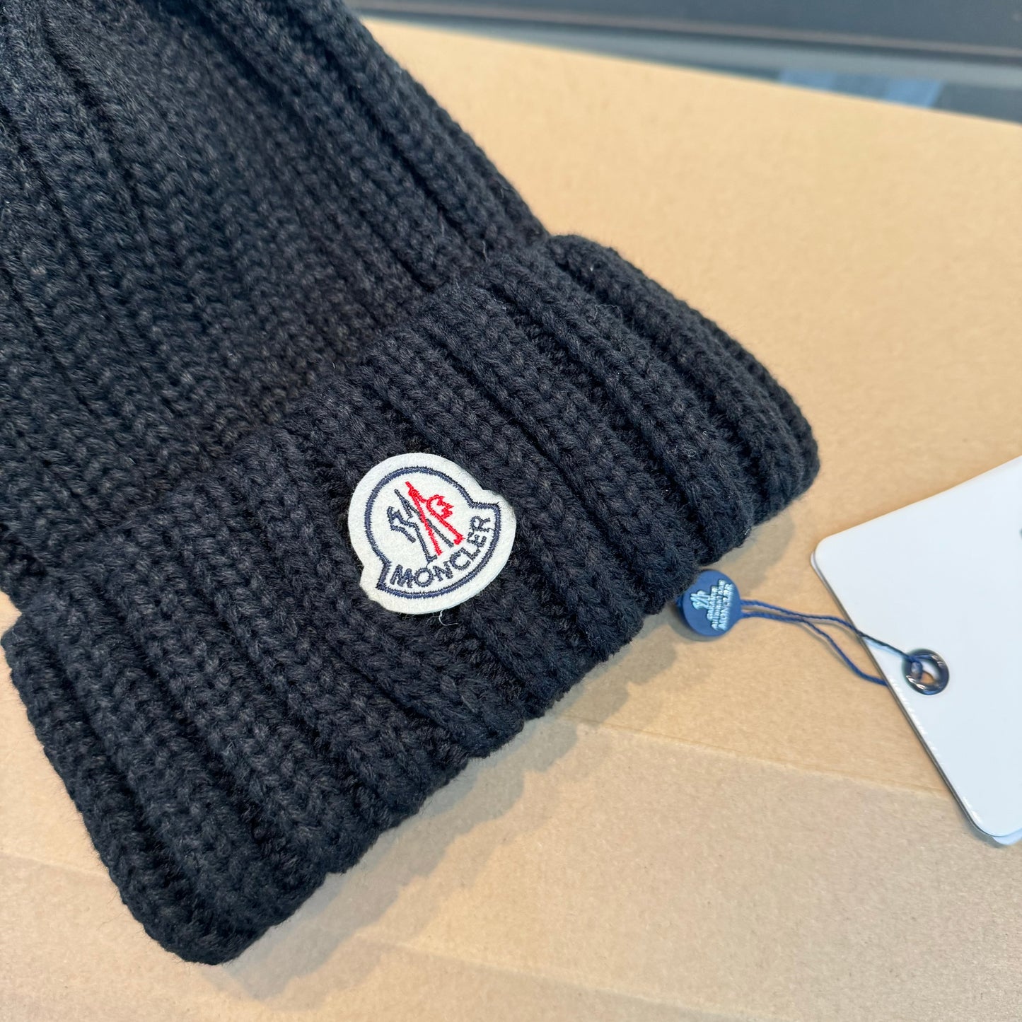 Moncler-新款毛線帽 跑量款-黑色