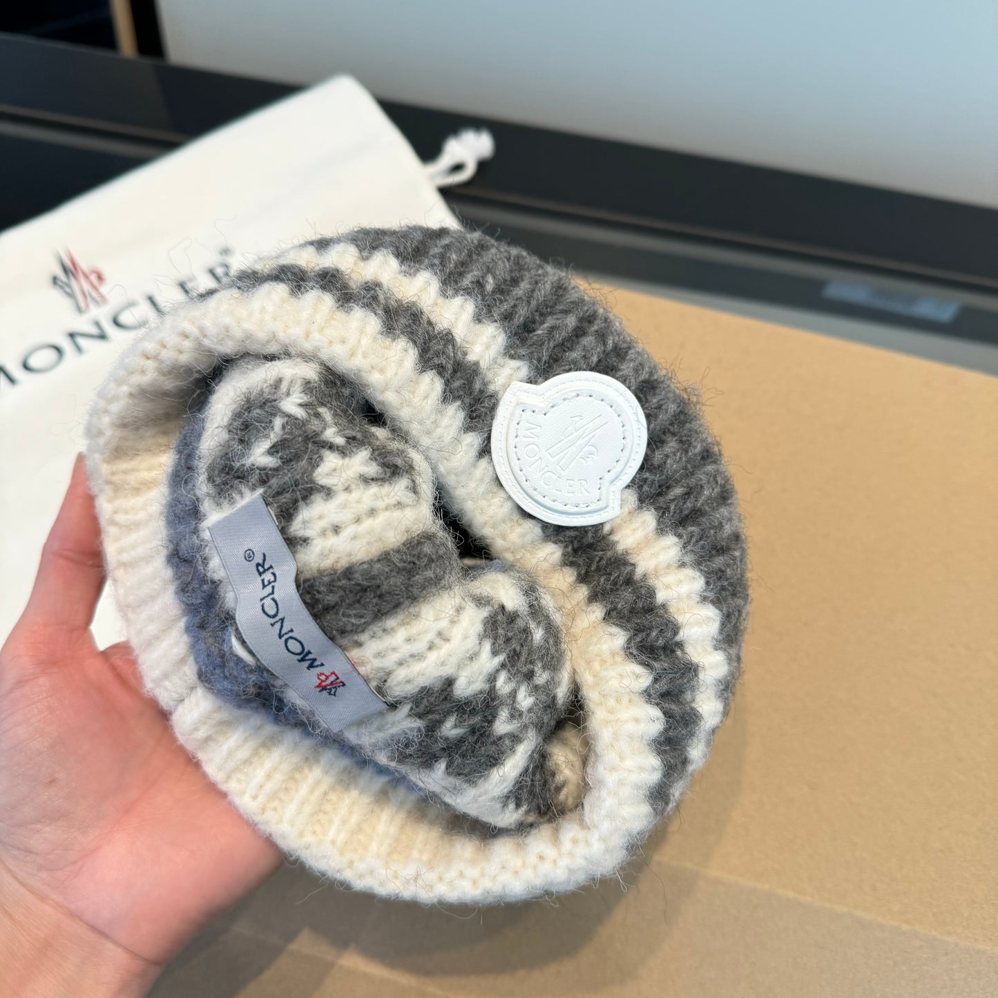 Moncler-新款毛線帽 兒童款