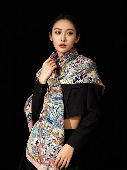 小愛款-雙面同色羊絨方巾 140cm*140cm