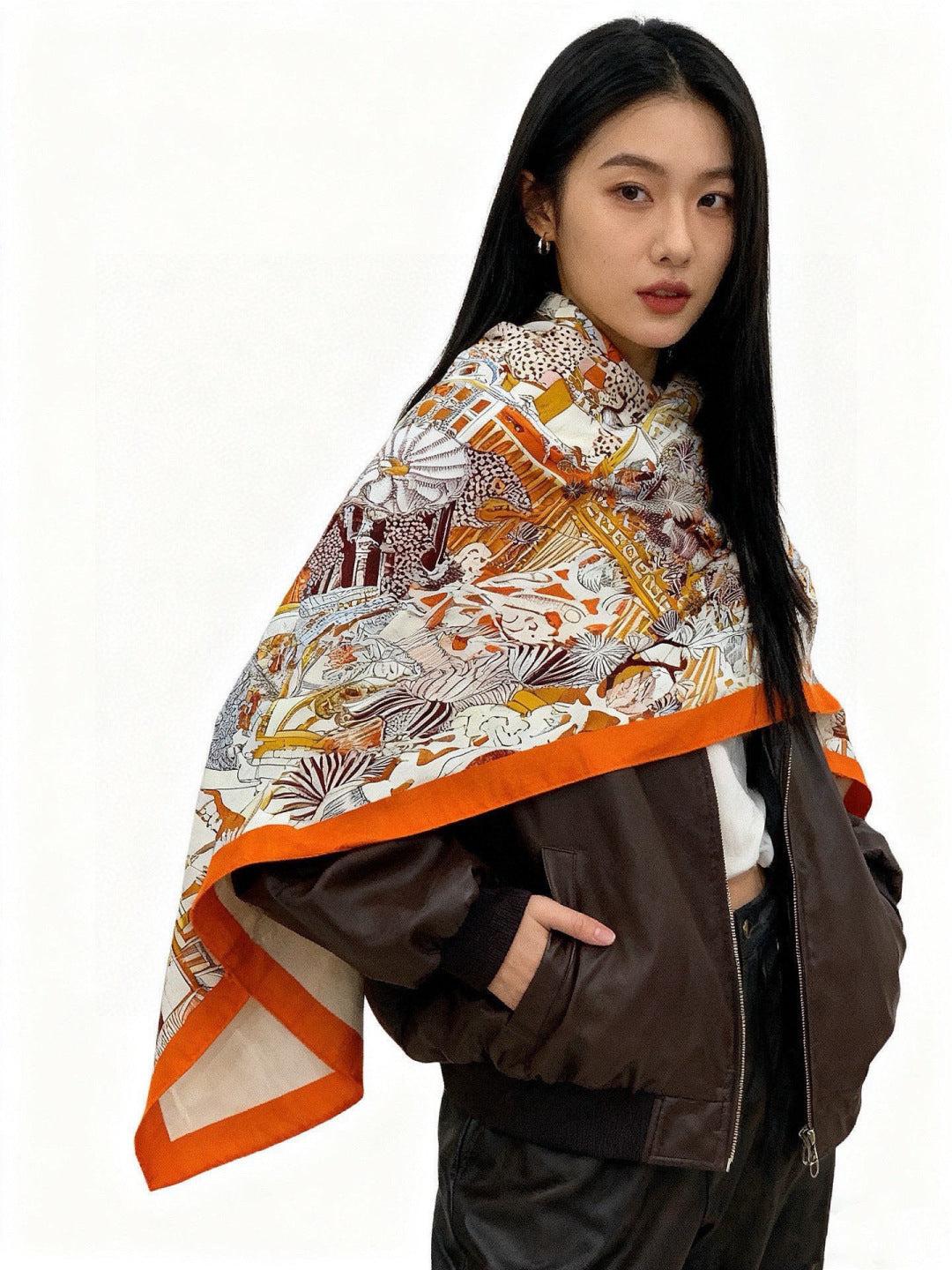 小愛款-雙面同色羊絨方巾 140cm*140cm