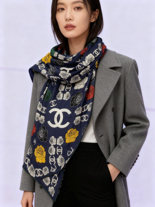 小愛款-雙面同色羊絨方巾 140cm*140cm