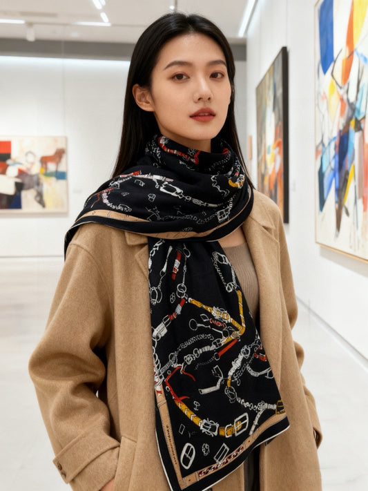 小愛款-雙面同色羊絨方巾 140cm*140cm