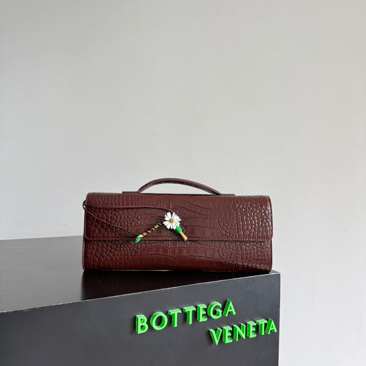 B編織- Veneta小雛菊手拿包 酒紅