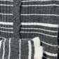 穆M家-針織條紋刺繡字母上衣 灰色